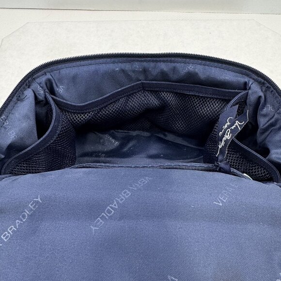 Vera Bradley Quilted Cosmetic Bag Blue Green Caribbean Sea Travel Organizer - Picture 11 of 16